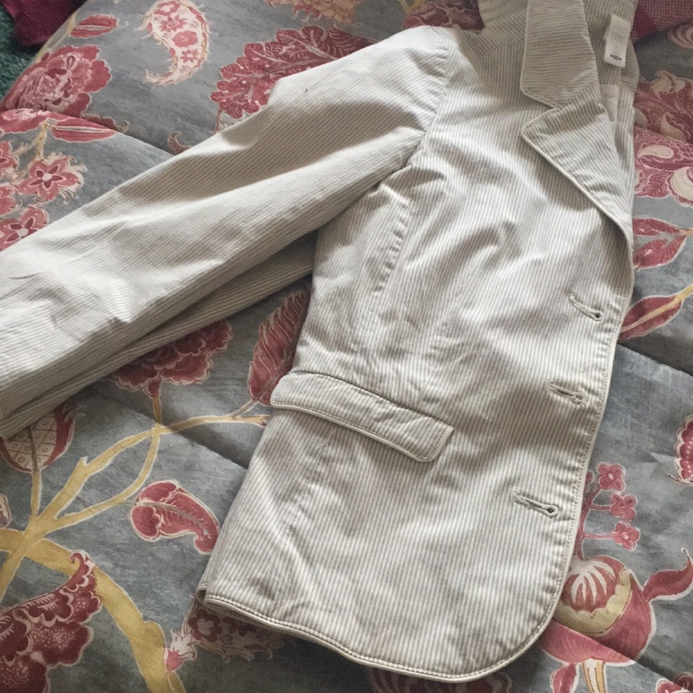 Stripped beige and white Blazer